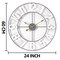 Sorbus Large Wall Clock - 24-inch Decorative Numeral Wall Clock - Battery Operated Analog - Living Room and Kitchen Décor